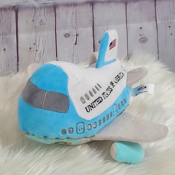 United States Of America Presidents Plane Plush Airplane Stuffed Soft Toy Jet 9" - Picture 4 of 17